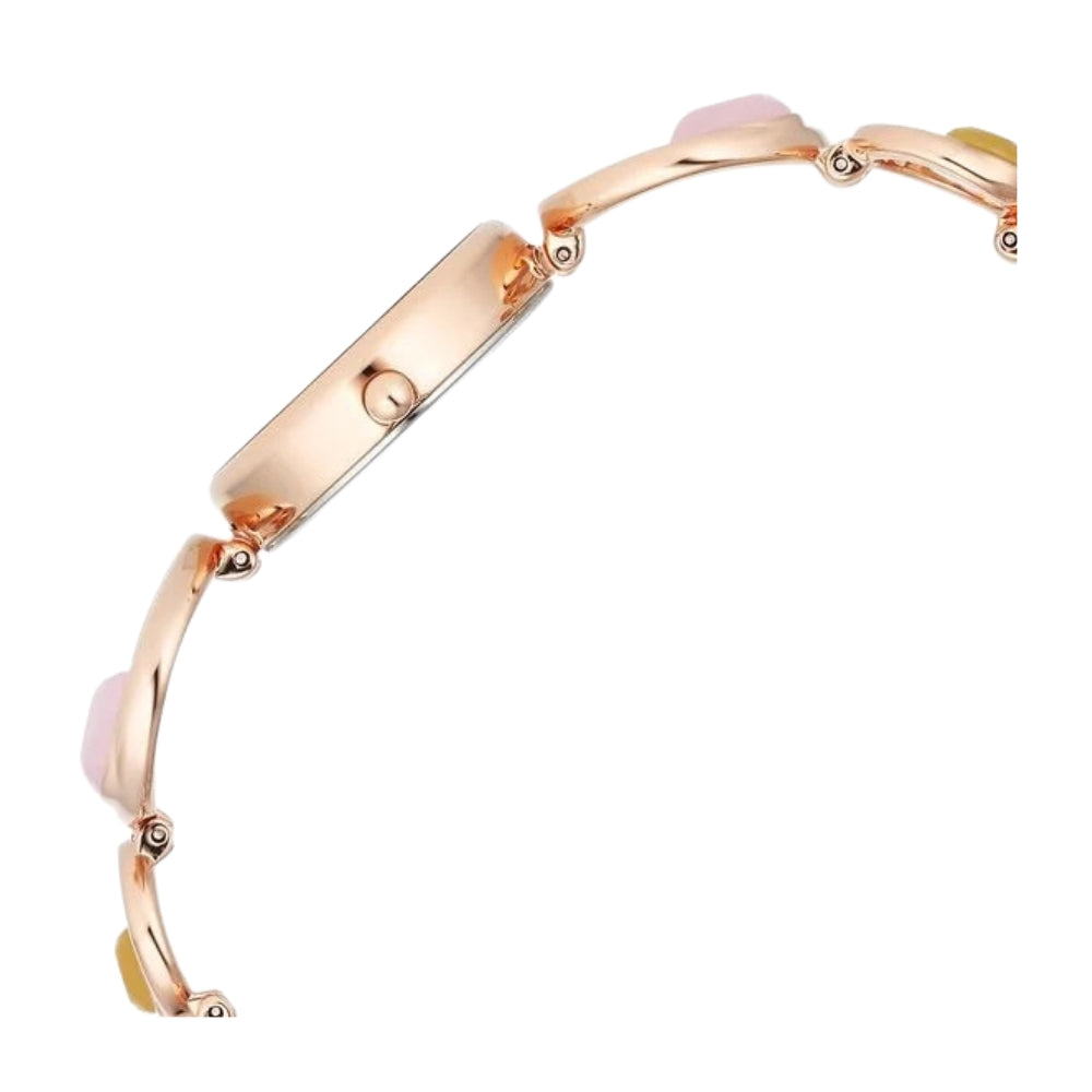Titan Raga New You Quartz Analog Mother Of Pearl Citrine and Rose Quartz stones Strap for Women 95194WM01F