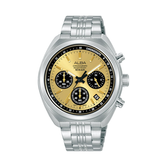 Alba Gold Dial Chronograph Watch AT3K01X1 (Copy)