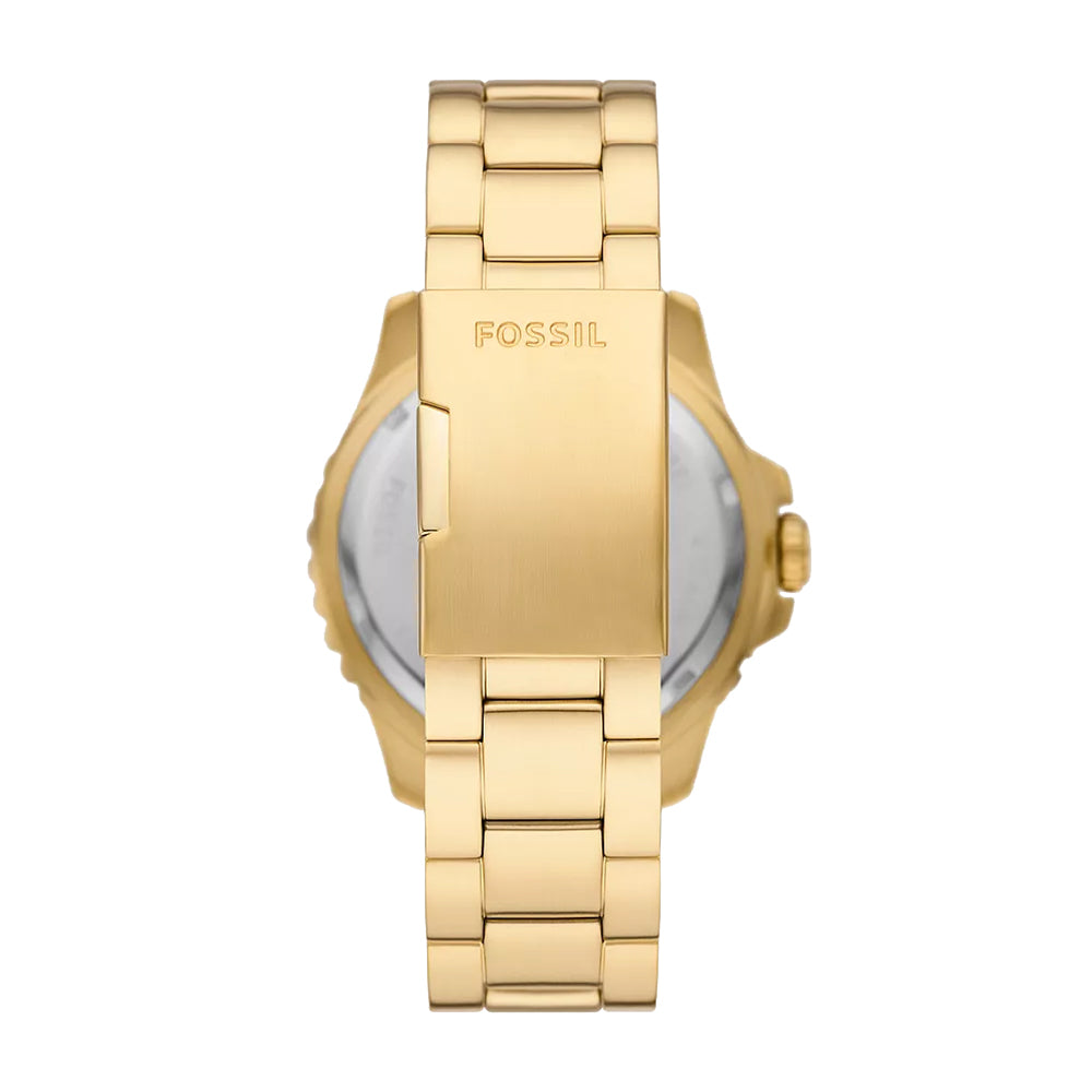 Fossil Blue GMT Gold-Tone Stainless Steel Watch FS5990