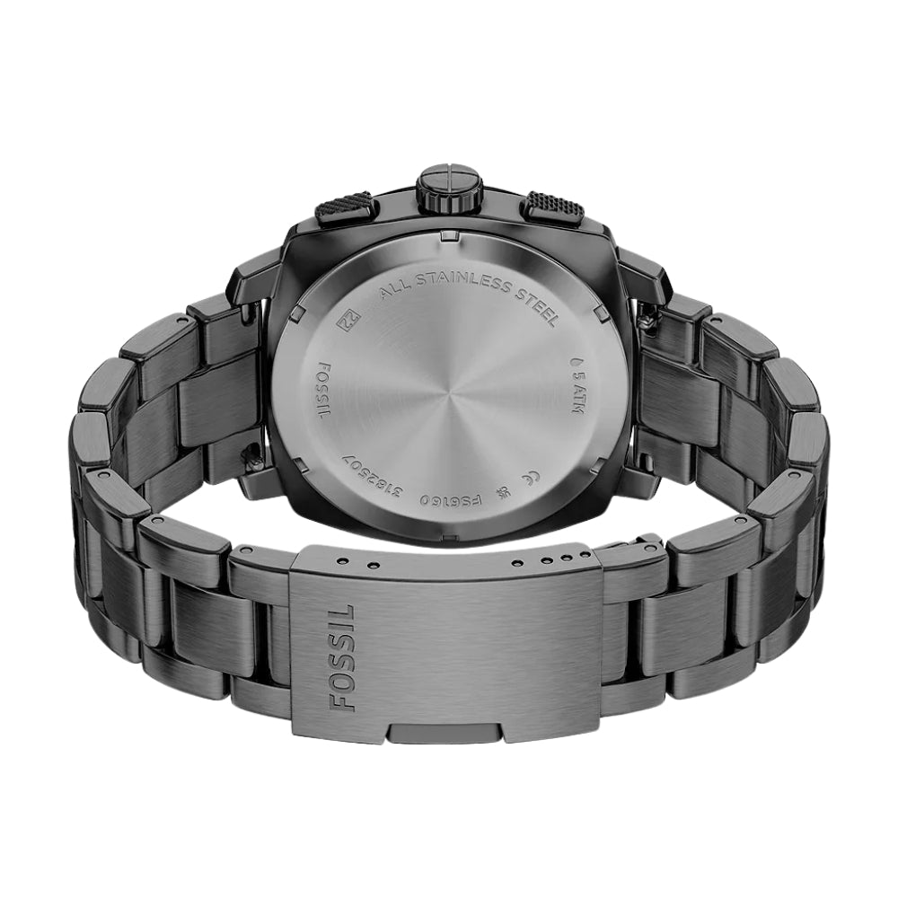 Fossil Machine 44mm Chronograph Smoke Stainless Steel Watch FS6160