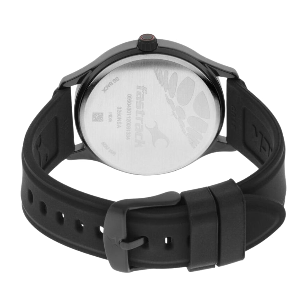Fastrack Gamify Quartz Analog Grey Dial Silicone Strap Watch for Guys 3250NP01
