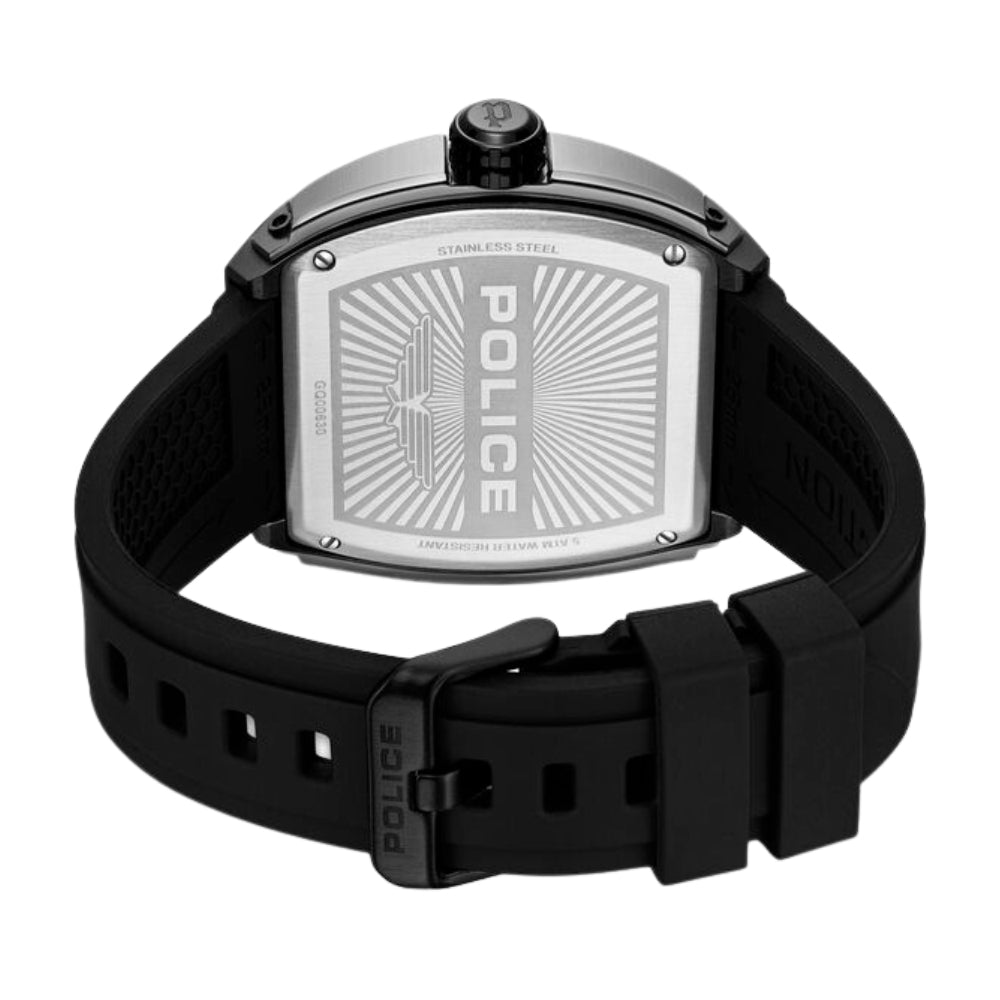 Police Quartz Multifunction Black Dial Black Colour Silicone Strap Watch For Men PLPEWGQ0063001W