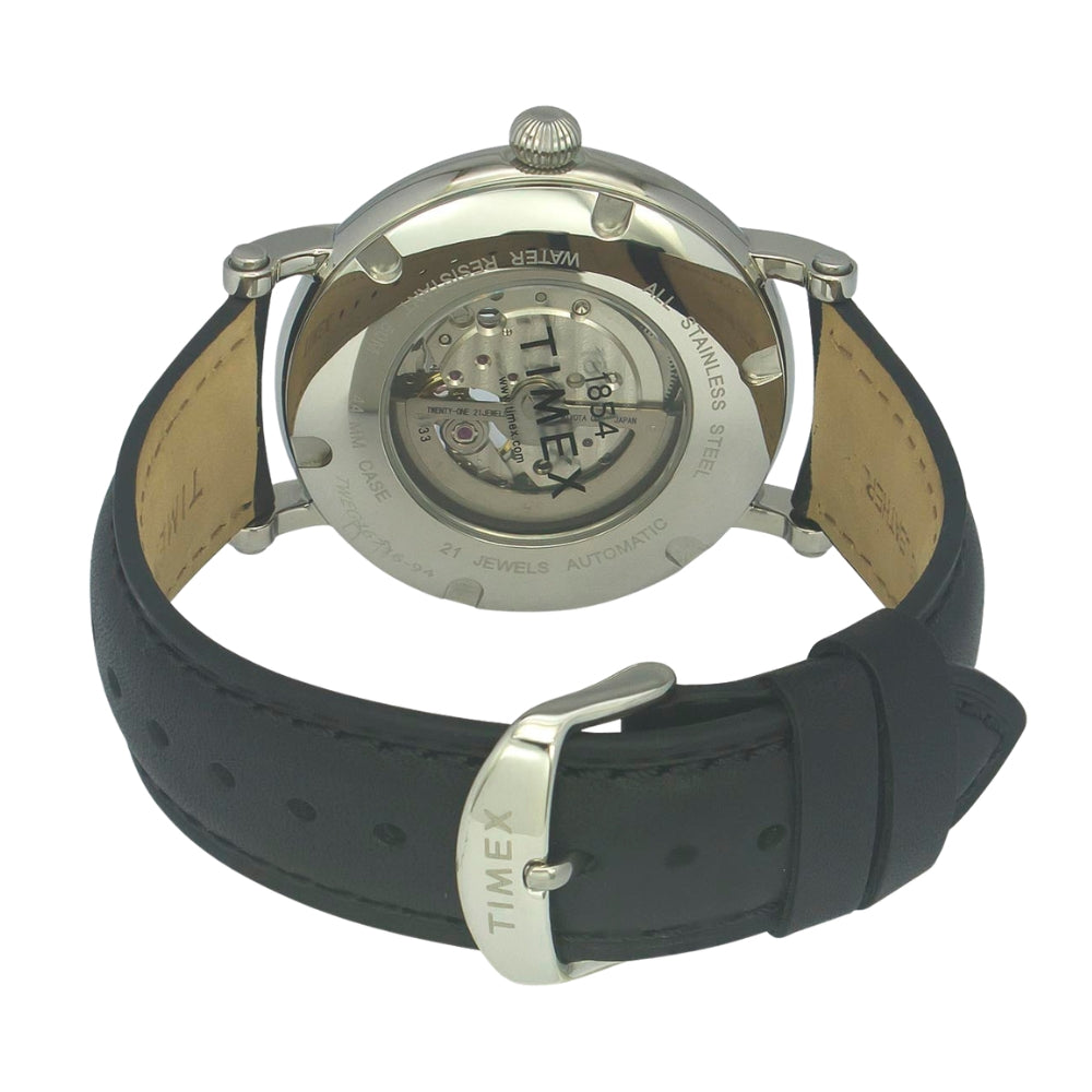Timex E Class Men's Black Dial Round Case Automatic Function Watch -TWEG16716