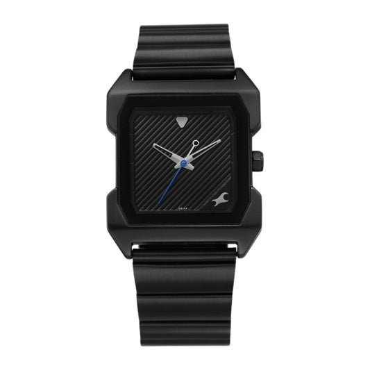 Fastrack Pulse Quartz Analog Black Dial With Black Stainless steel Strap Watch for Guys 1474NM02