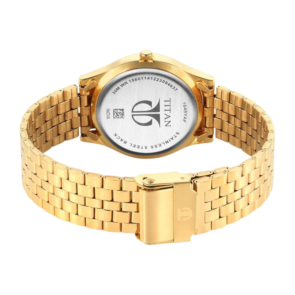 Titan Karishma Zing Quartz Analog Brown Dial Stainless Steel Strap Watch for Men 1648YM06