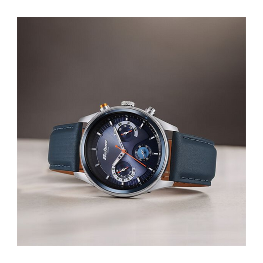 Titan Octane Quartz Multifunction Blue Dial With Blue Leather Strap Watch For Men 1805KL01