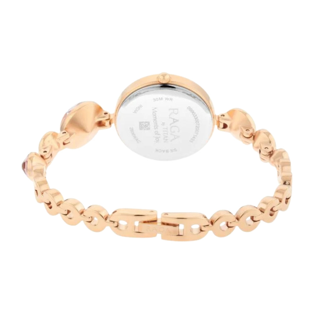 Raga Women's Charm: Elegant Mother of Pearl Dial with Ornate Strap Watch 2606WM08