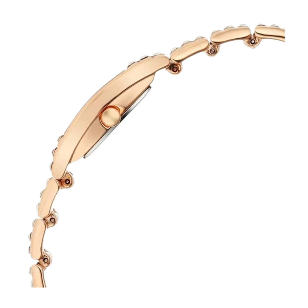 Titan Raga Power Pearls 2.0 Quartz Analog Mother Of Pearl Dial Rose Gold Metal Strap Watch For Women 2809WM01F