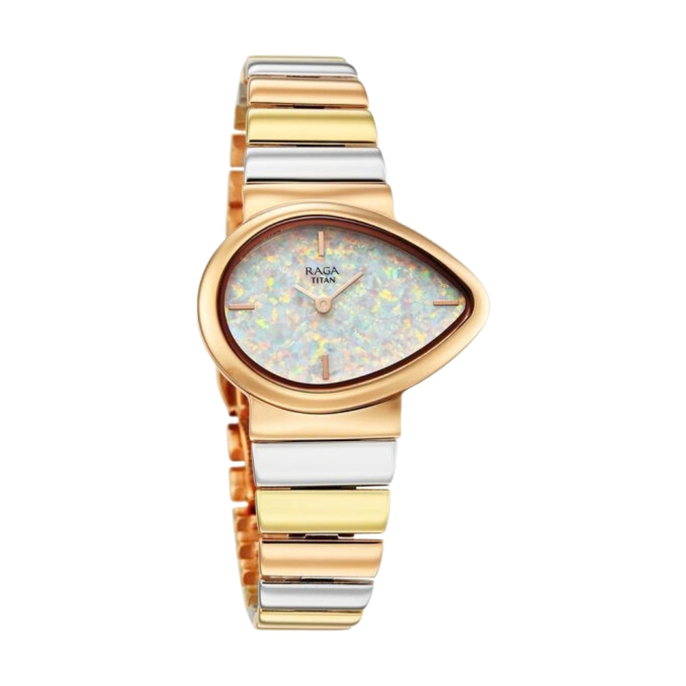 Titan Raga Opalesque Quartz Analog Multicoloured Dial Multicoloured Metal Strap Watch For Women 2814KM01