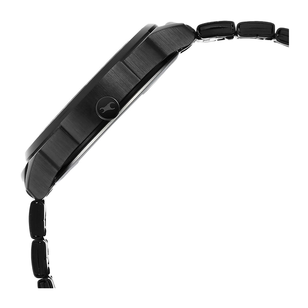 Fastrack Fastrack Quartz Analog Black Dial Black Stainless Steel Strap Watch for Guys 3273NM01