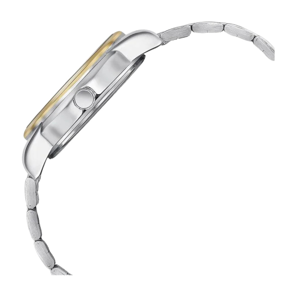 Sonata Quartz Analog with Day and Date White Dial Two Toned Stainless Steel Strap Watch For Men 77141BM01