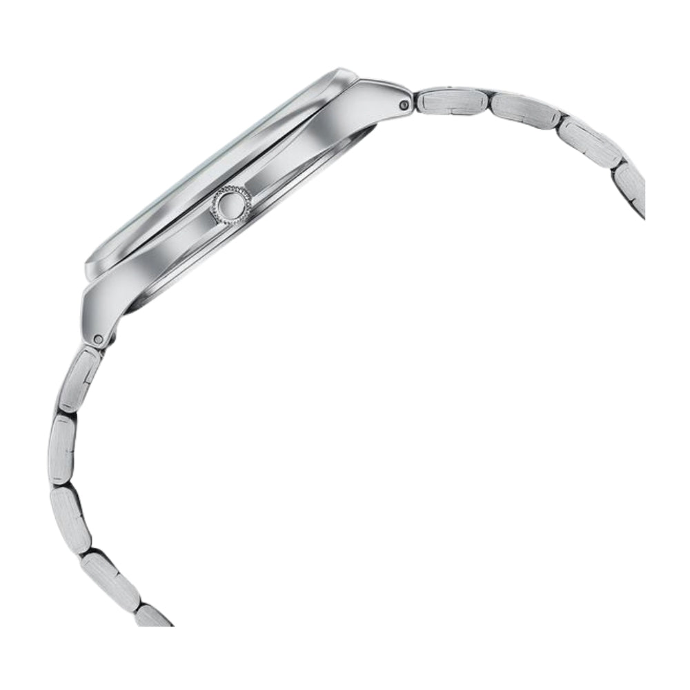 Sonata Festive Quartz Analog Silver Dial Silver Metal Strap Watch For Men 77194SM01