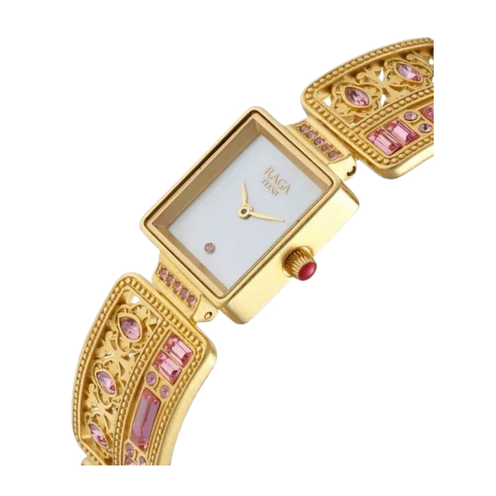 Titan Raga X Masaba Mother of Pearl Dial Women Watch With Metal Strap 95092YM01