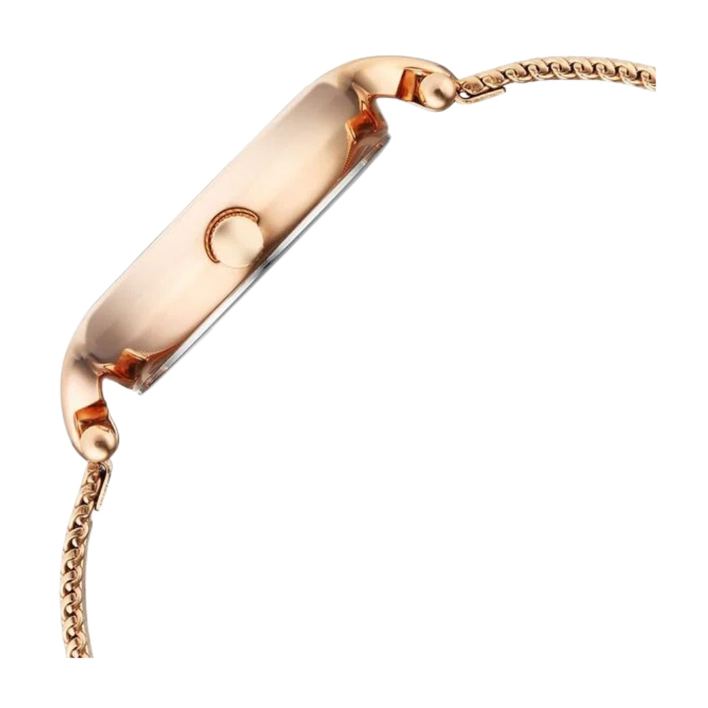 Titan Raga Showstopper Quartz Analog Rose Gold Dial Metal Strap Watch For Women 95268WM01