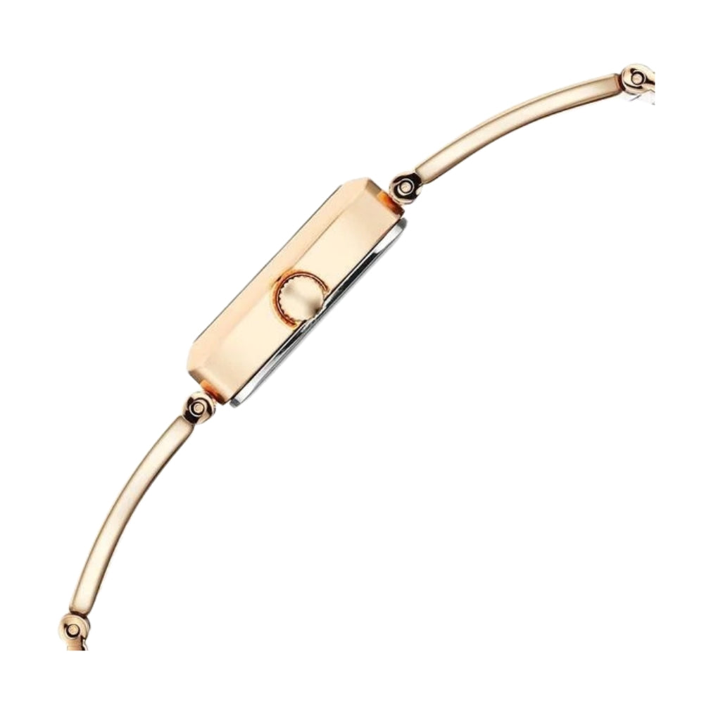 Titan Raga Ethereal Quartz Analog White Mother Of Pearl Dial Rose Gold Stainless Steel Strap Watch For Women 95300WM01