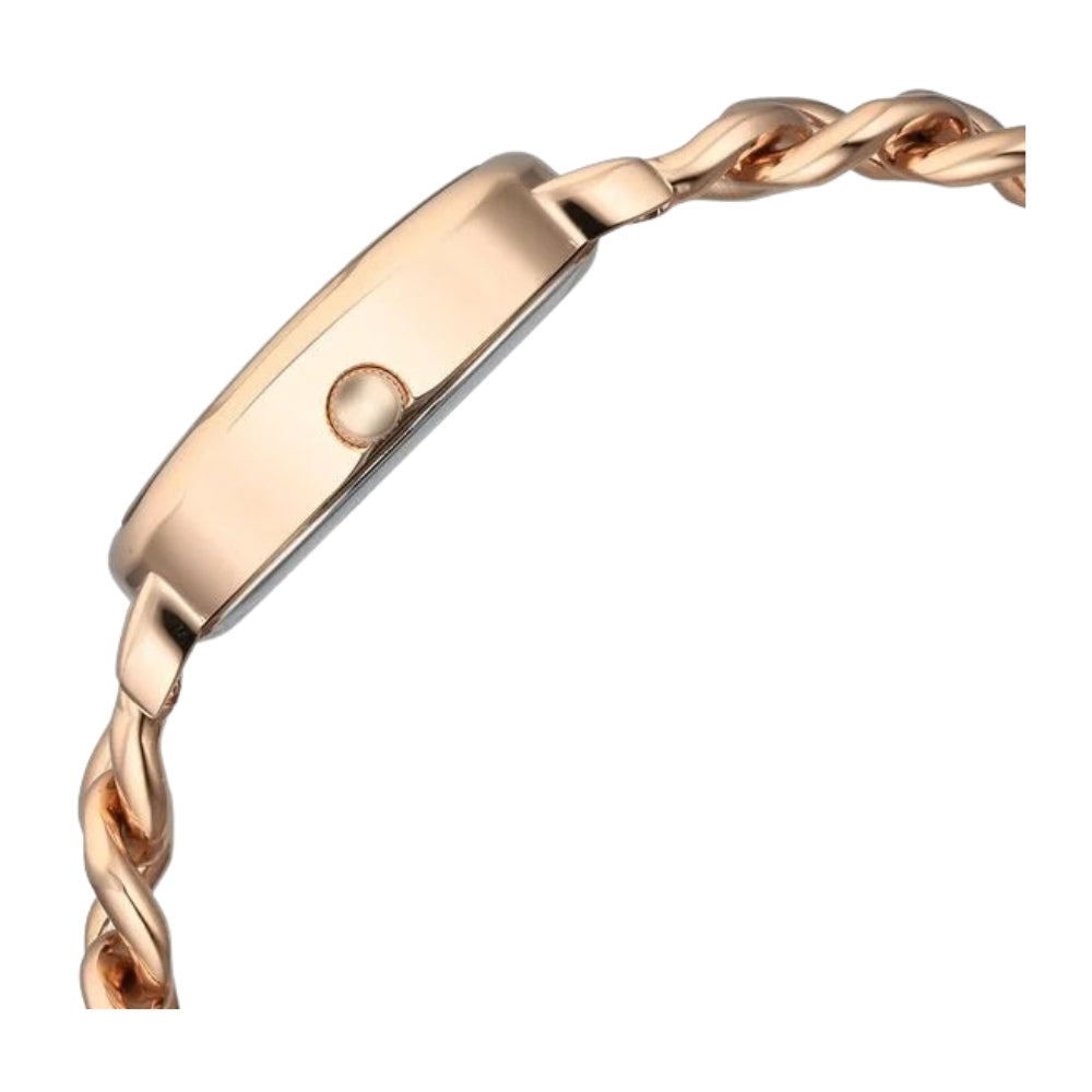 Titan Raga Showstopper Quartz Analog Rose Gold Dial Metal Strap Watch For Women 95309WM01