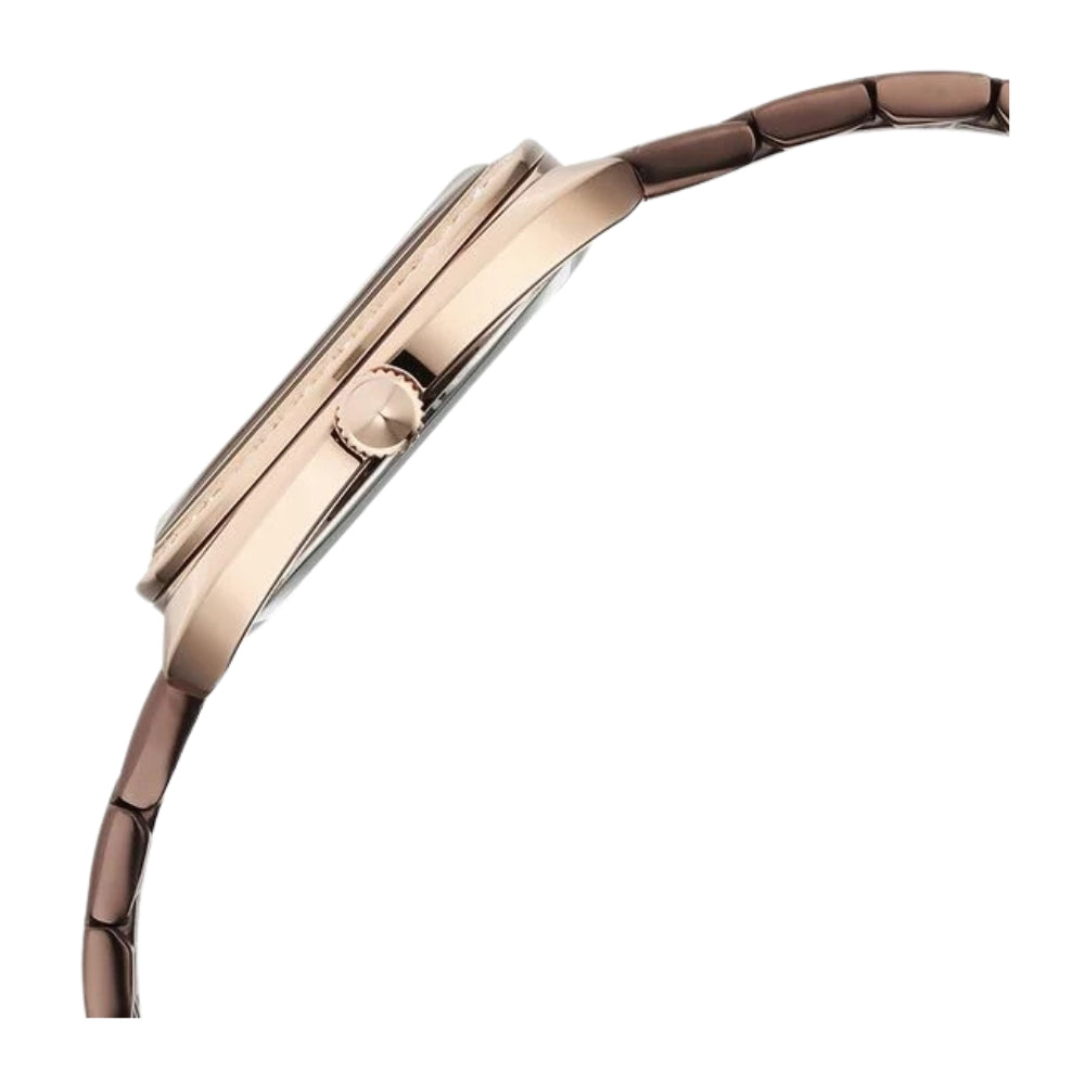 Titan Glamour Quartz Analog Brown Dial Brown Stainless Steel Strap Watch For Women 95317KM01