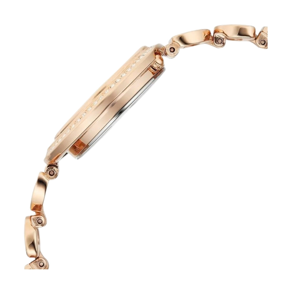 Titan Raga Glimmers Quartz Analog Mother of Pearl Dial Rose Gold Metal Strap Watch For Women 95329WM01F