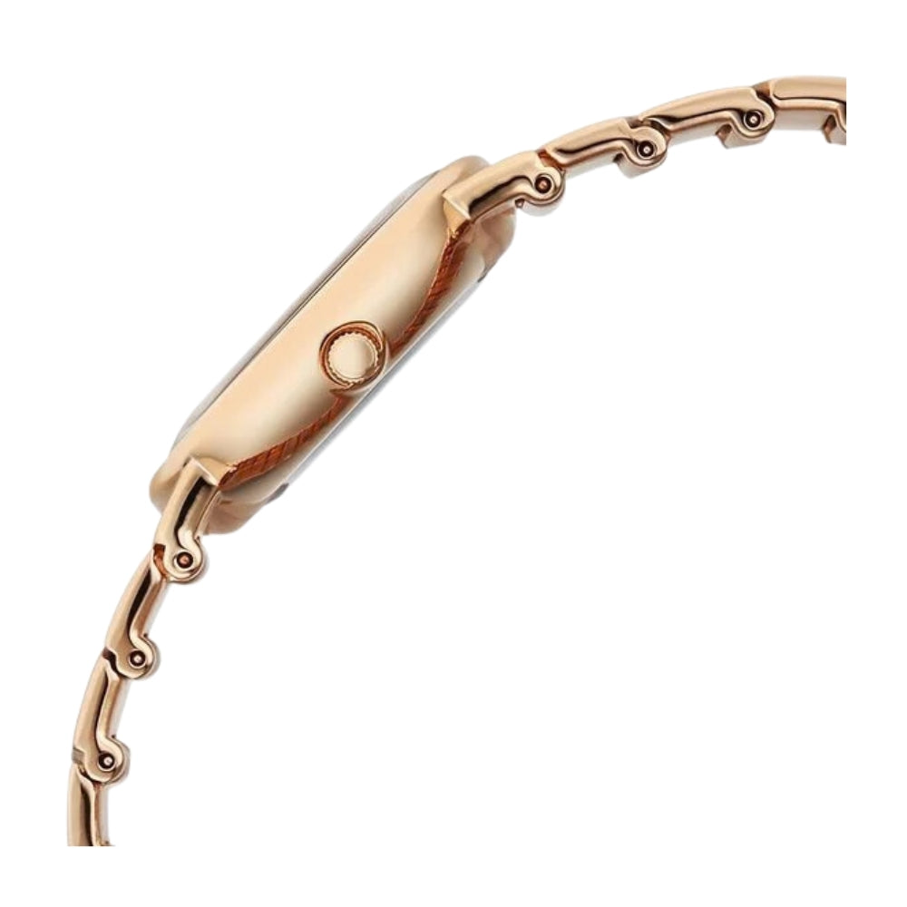 Titan Raga Sierra Quartz Analog White Dial Rose Gold Metal Strap Watch For Women 95389WM01