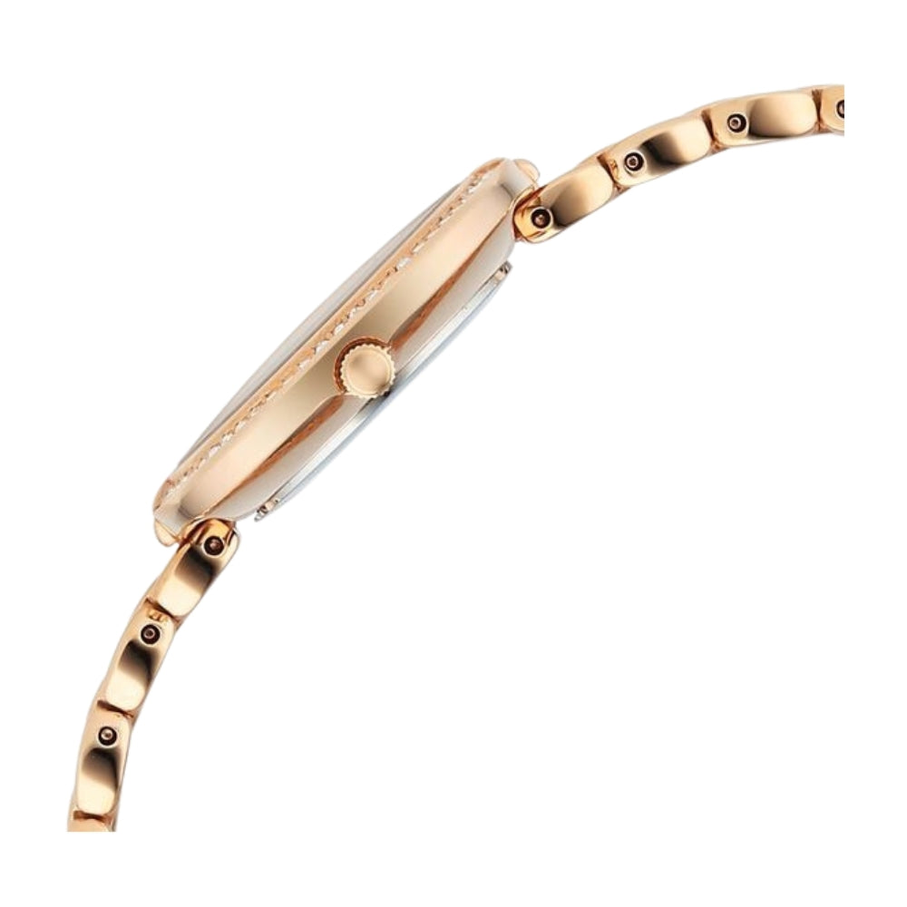 Titan Raga Chic Glam Quartz Analog Mother Of Pearl Dial Rose Gold Metal Strap Watch For Women 95392WM01