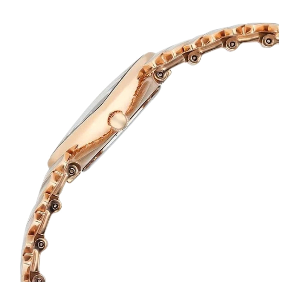 Titan Raga Chic Glam Quartz Analog Mother Of Pearl Dial Rose Gold Metal Strap Watch For Women 95393WM03