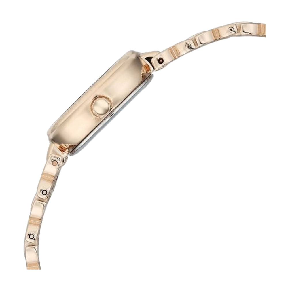 Titan Raga Spotlight Quartz Analog White Dial Rose Gold Metal Strap Watch For Women 95421WM01
