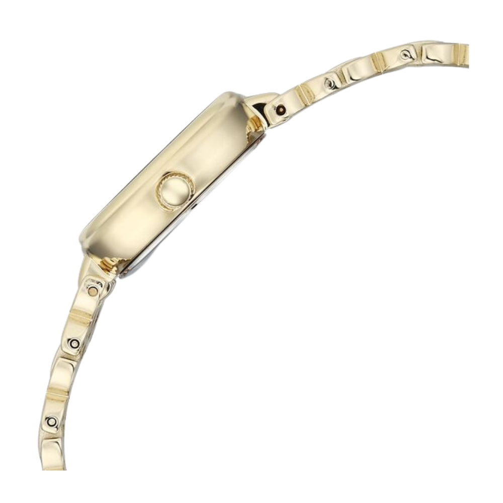 Titan Raga Spotlight Quartz Analog White Dial Golden Metal Strap Watch For Women 95421YM01