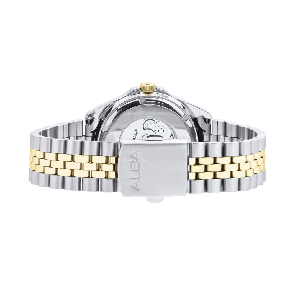Alba Gold-Tone Fluted Bezel Automatic Watch AL4784X1