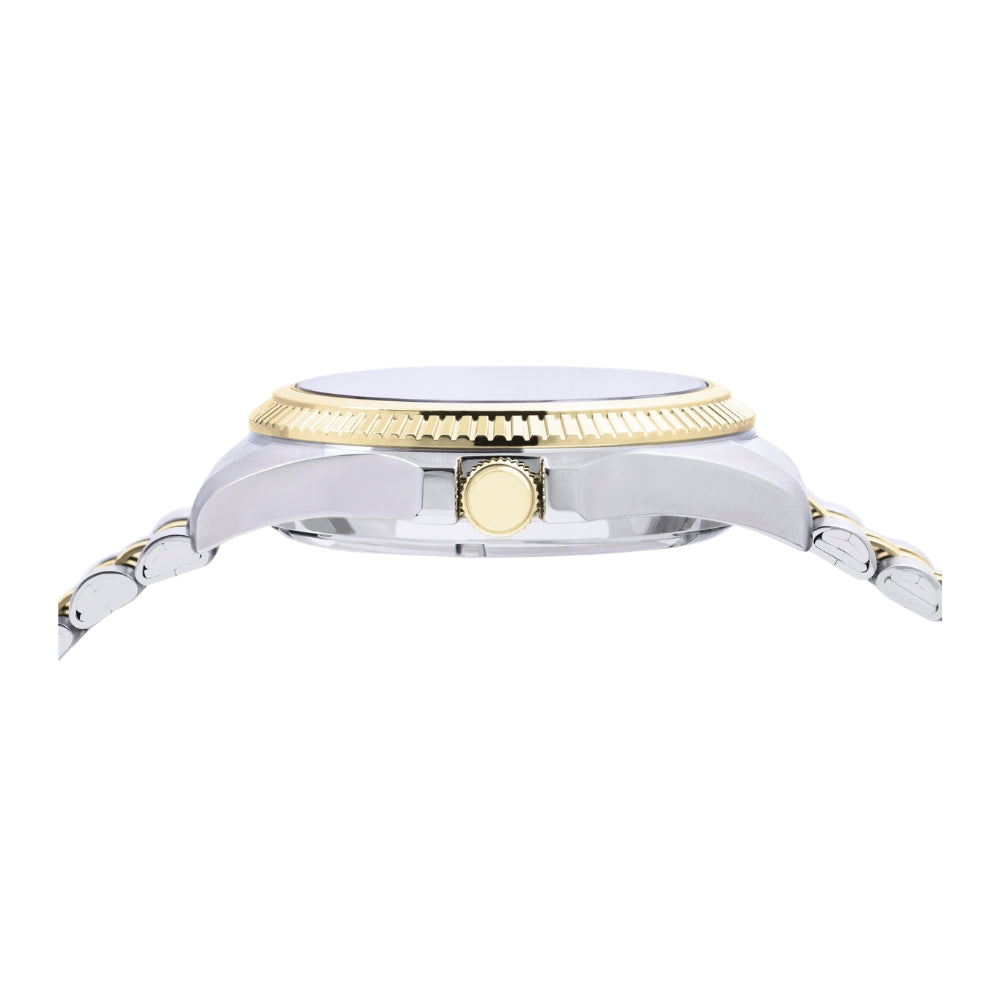 Alba Gold-Tone Fluted Bezel Automatic Watch AL4784X1