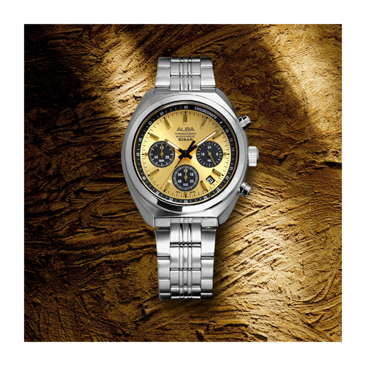 Alba Gold Dial Chronograph Watch AT3K01X1 (Copy)
