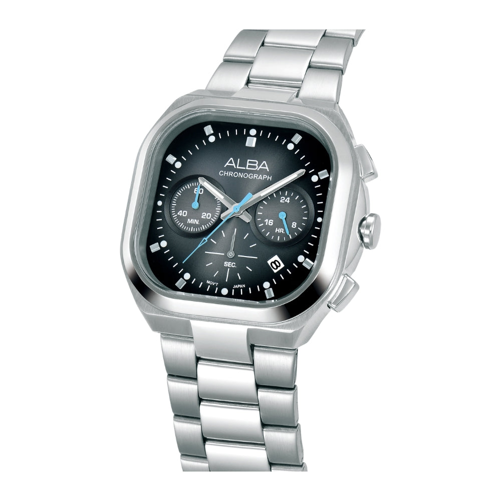 Alba Retro Sport Emerald Black Gradiation Dial Chronograph Watch AT3L03X1