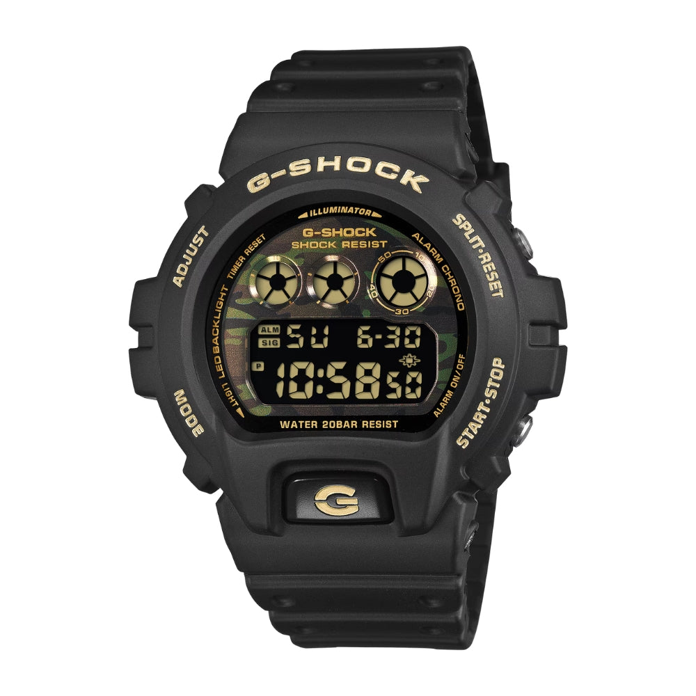 Casio G-Shock BOLD CAMO SERIES, CAMO AND GOLD DIGITAL 6900 SERIES DW-6900CF-1