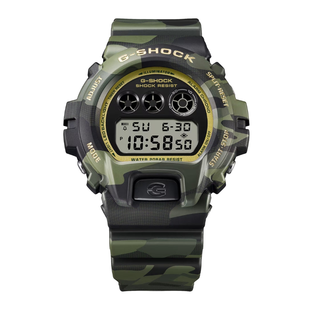 Casio G-Shock BOLD CAMO SERIES, CAMO AND GOLD DIGITAL 6900 SERIES DW-6900CMG-3