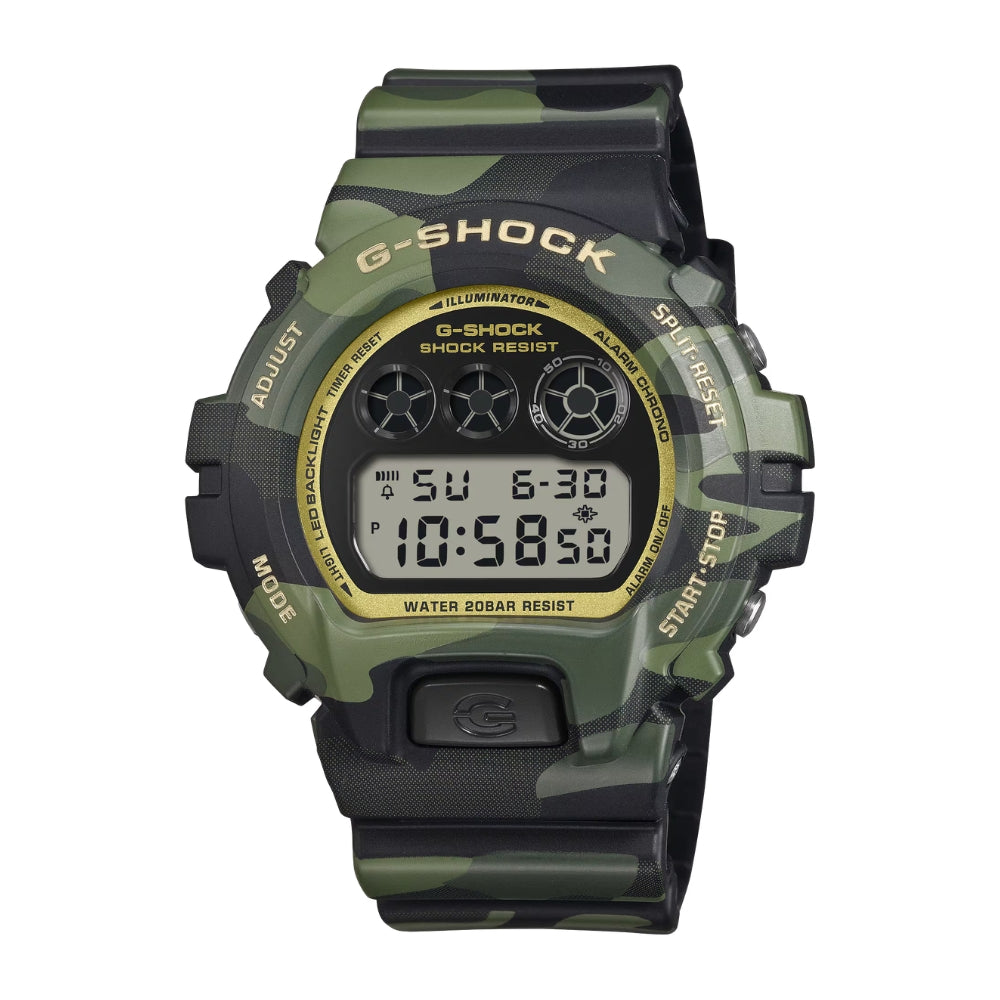 Casio G-Shock BOLD CAMO SERIES, CAMO AND GOLD DIGITAL 6900 SERIES DW-6900CMG-3