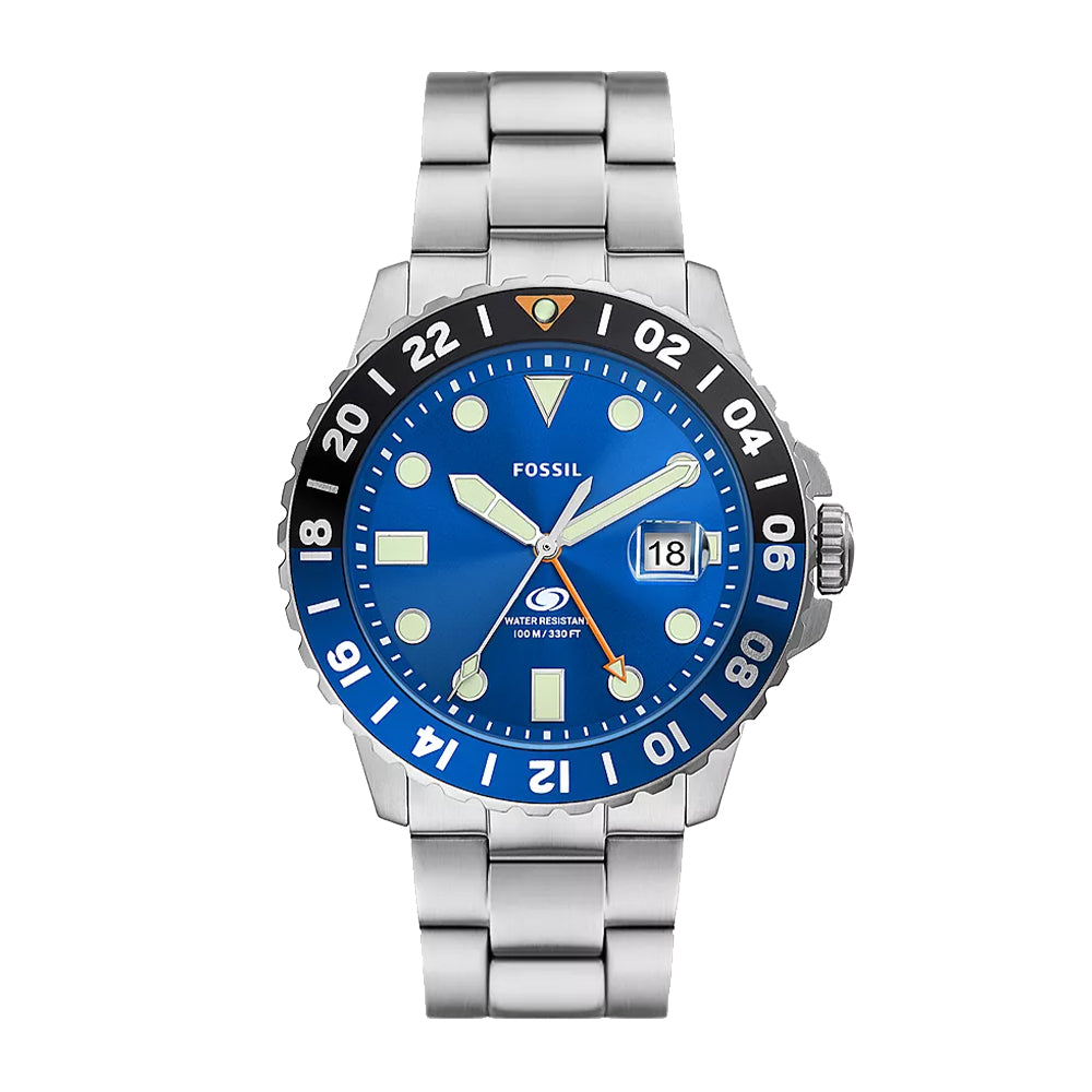 Fossil Blue GMT Stainless Steel Watch FS5991 FS5991