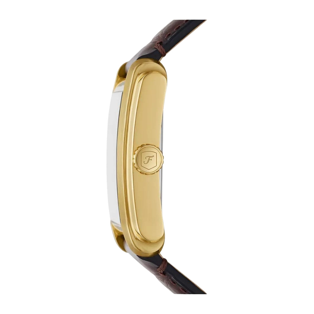 Fossil Carraway Three-Hand Brown Croco Leather Watch FS6011
