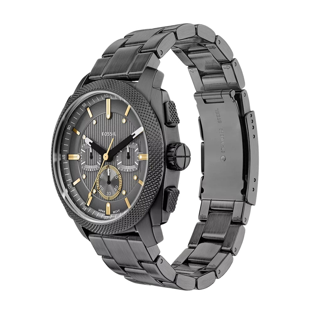 Fossil Machine 44mm Chronograph Smoke Stainless Steel Watch FS6160