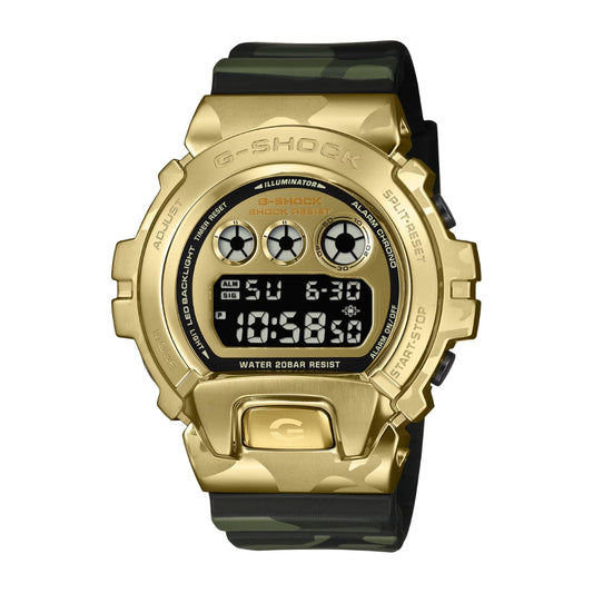 Casio G-Shock BOLD CAMO SERIES, CAMO AND GOLD DIGITAL 6900 SERIES GM-6900CMG-3