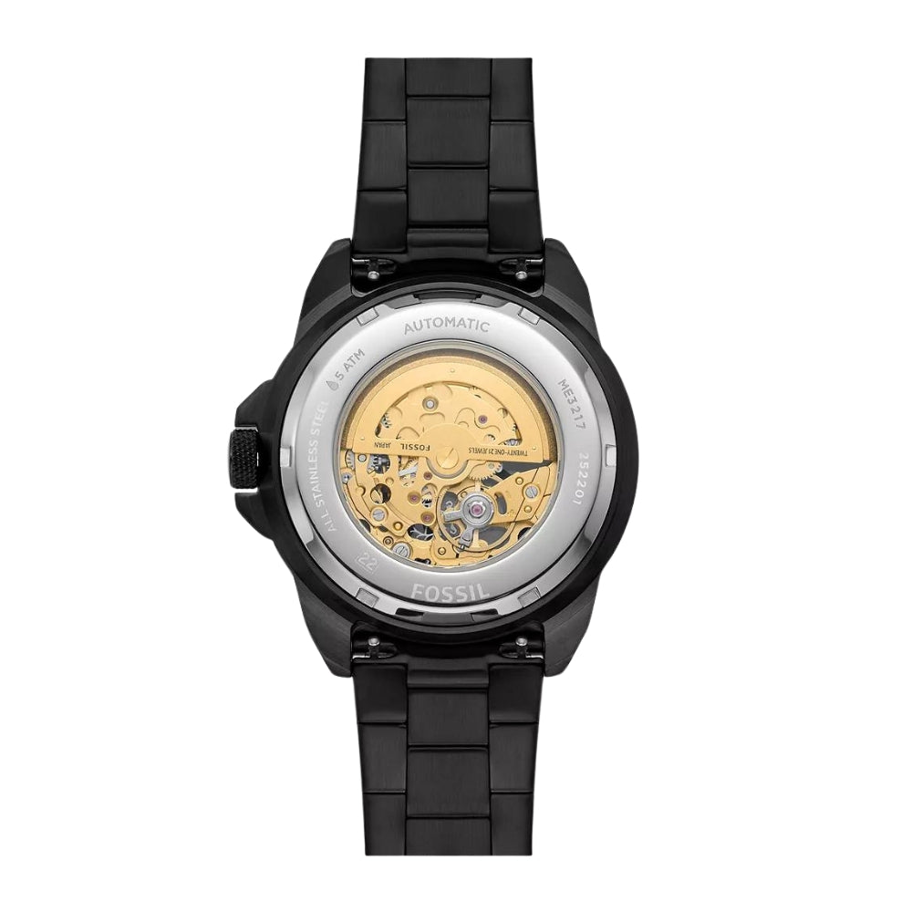 Fossil Bronson Automatic Black Stainless Steel Watch ME3217