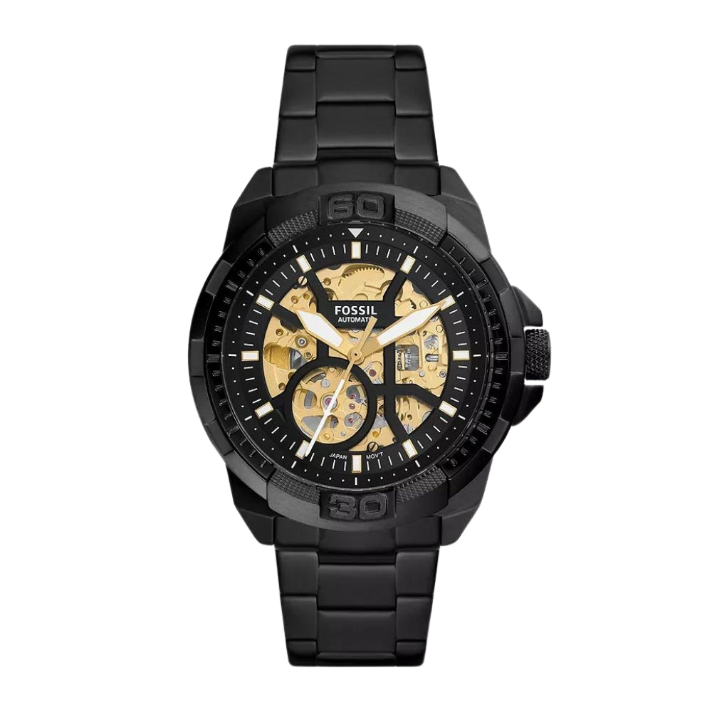 Fossil Bronson Automatic Black Stainless Steel Watch ME3217
