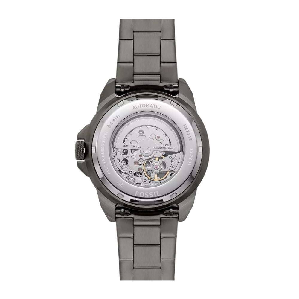 Fossil Bronson Automatic Smoke Stainless Steel Watch ME3218