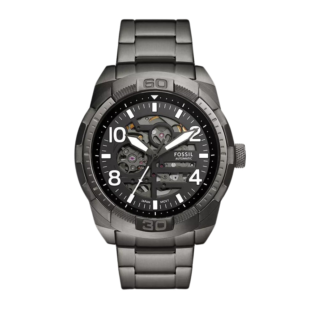Fossil Bronson Automatic Smoke Stainless Steel Watch ME3255