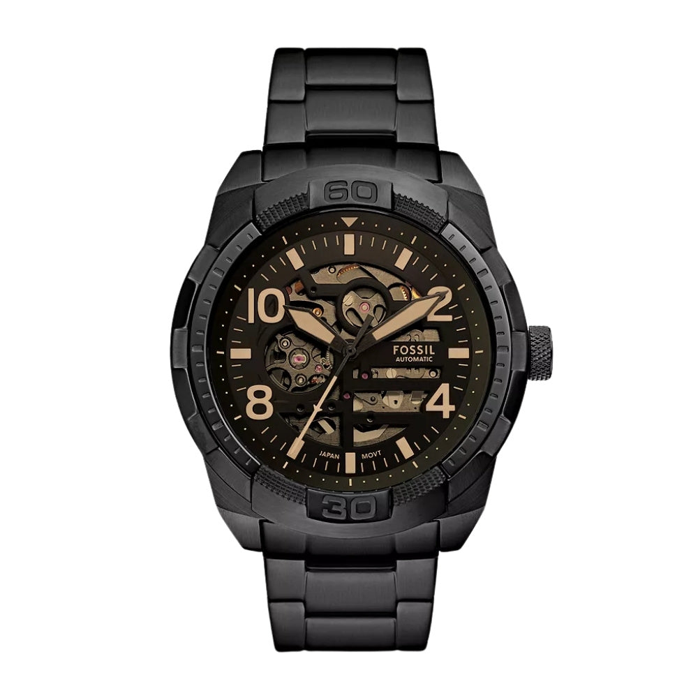 Fossil Bronson 48 mm Automatic Black Stainless Steel Watch ME3256