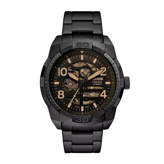 Fossil Bronson 48 mm Automatic Black Stainless Steel Watch ME3256