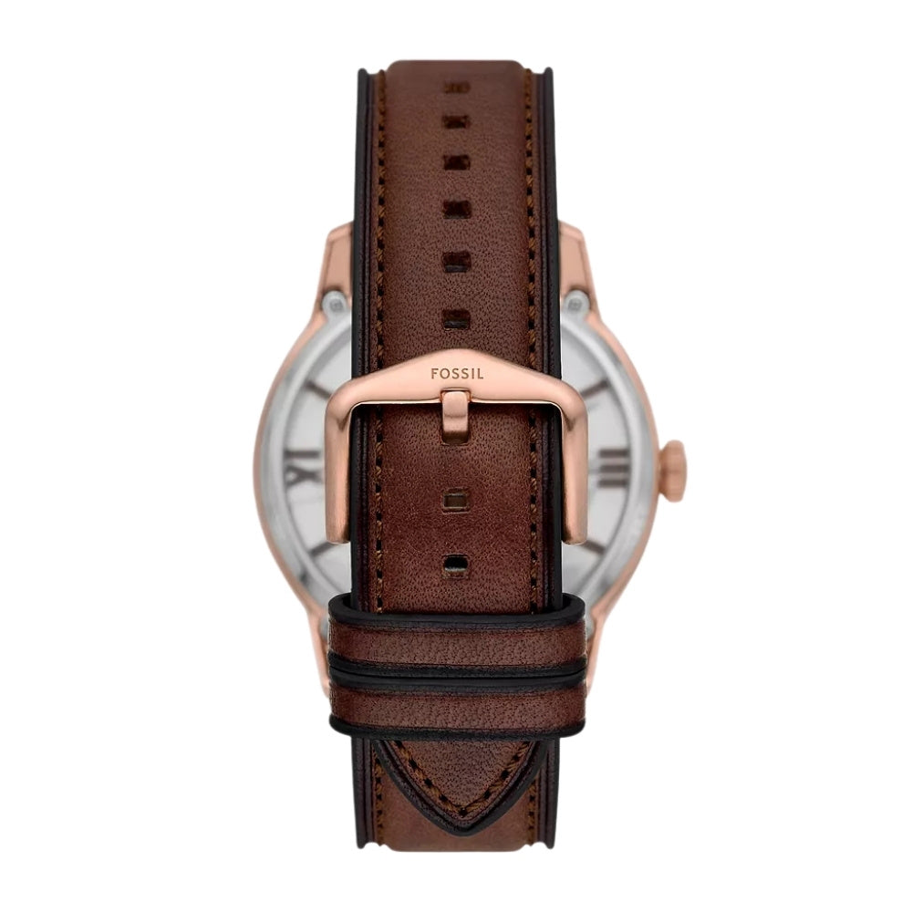 Fossil Townsman 44mm Automatic Brown Leather Watch ME3259