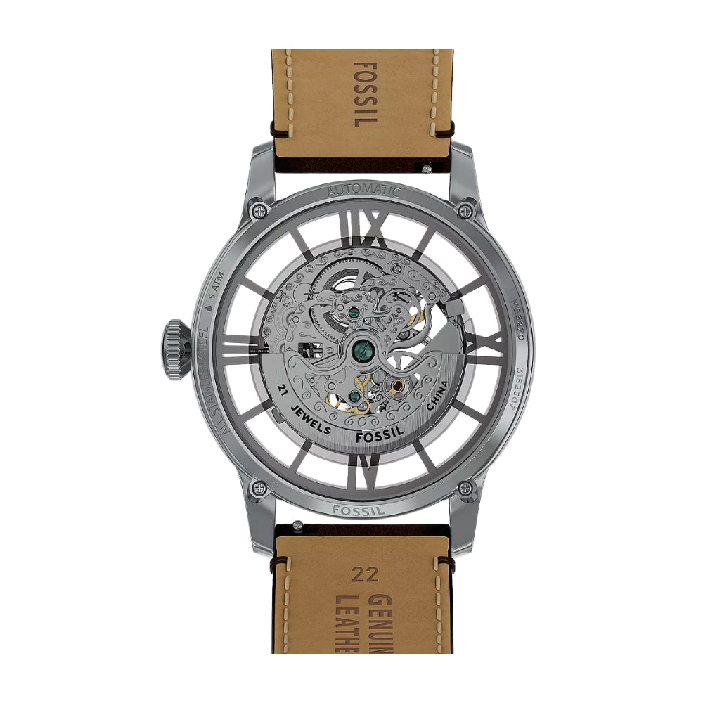 Fossil Townsman 44mm Automatic Brown Leather Watch ME3270