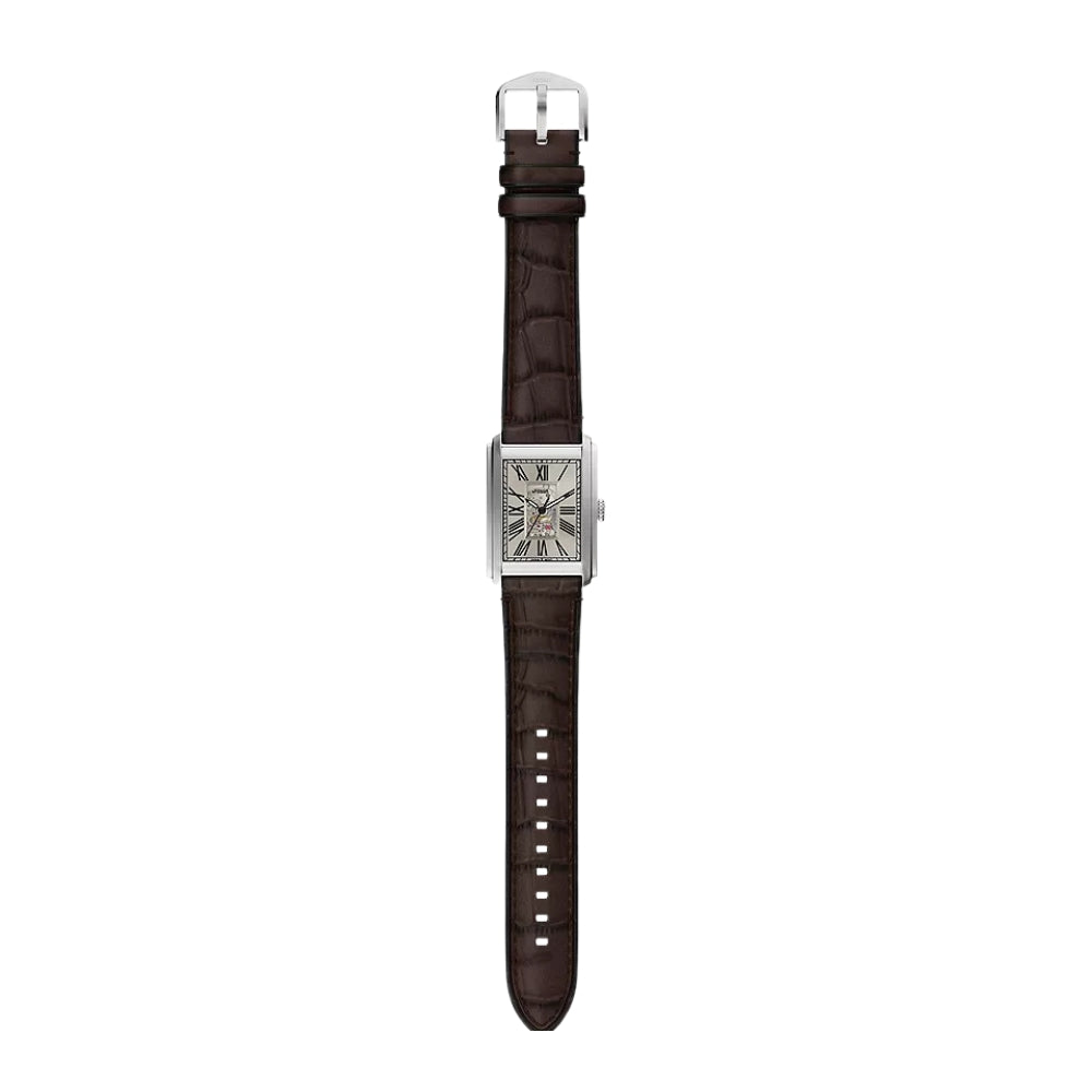 Fossil Carraway 30mm Automatic Brown Croco Leather Watch ME3272
