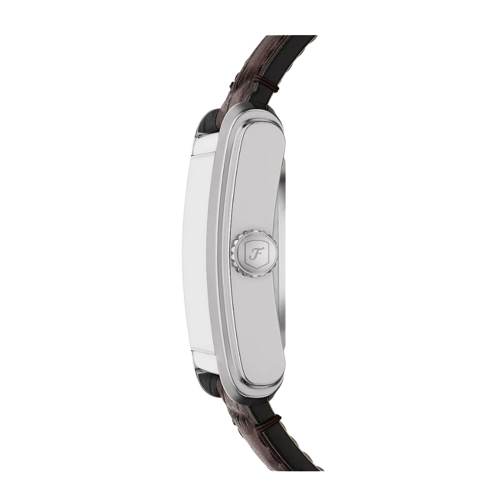 Fossil Carraway 30mm Automatic Brown Croco Leather Watch ME3272