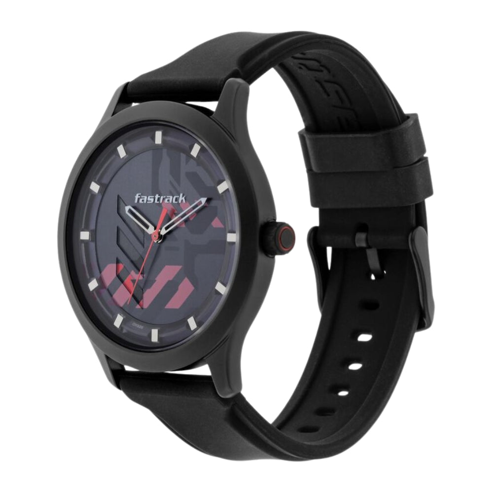 Fastrack Gamify Quartz Analog Grey Dial Silicone Strap Watch for Guys 3250NP01