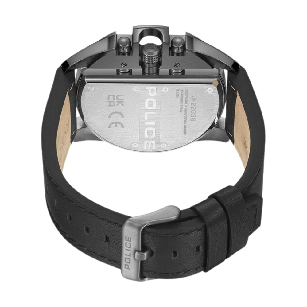 Police Grey Dial Black Strap Multifunction Watch for Men NTPLPEWJF2203601W
